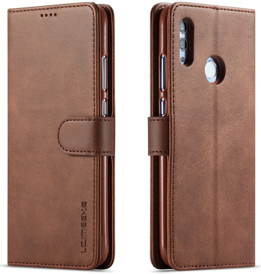Huawei P Smart (2019) Hoesje Wallet Book Case Kunst Leer Coffee afbeelding 8