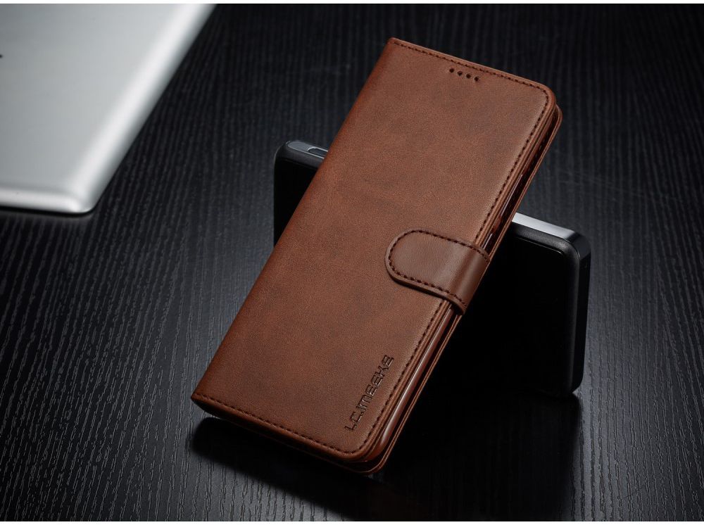 Huawei P Smart (2019) Hoesje Wallet Book Case Kunst Leer Coffee afbeelding 9