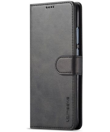 Huawei P Smart (2019) Hoesje Wallet Book Case Kunst Leer Zwart Hoesjes
