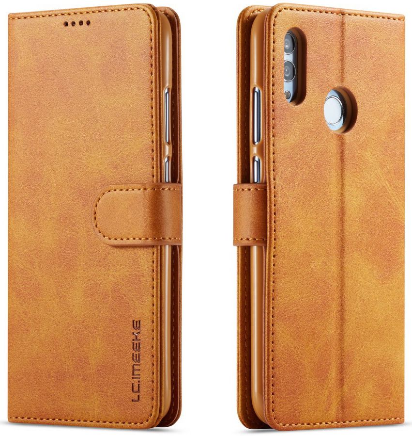 Huawei P Smart 2019 Leren Stand Portemonnee  Bookcase Hoesje Bruin afbeelding 4