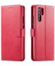 Huawei P30 Pro Book Case Portemonnee Hoesje met Magneetsluiting Rood