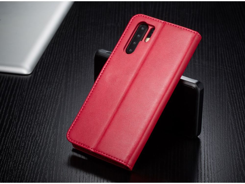 Huawei P30 Pro Book Case Portemonnee Hoesje met Magneetsluiting Rood afbeelding 5