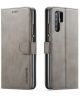 Huawei P30 Pro Book Case Portemonnee Hoesje met Magneetsluiting Grijs