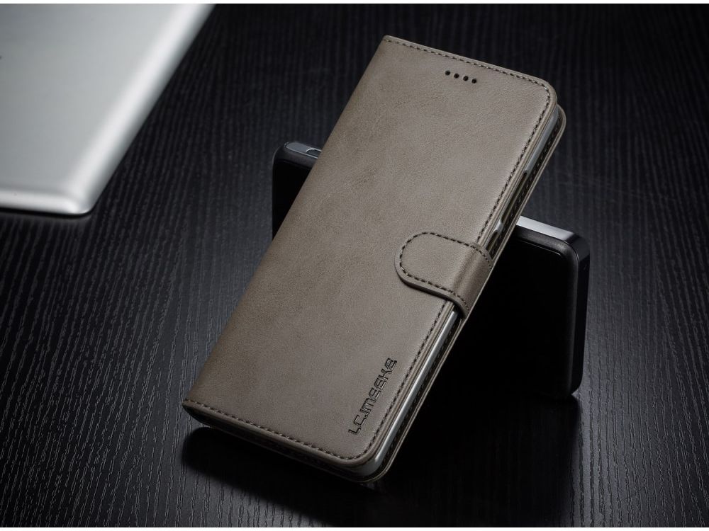 Huawei P30 Pro Book Case Portemonnee Hoesje met Magneetsluiting Grijs afbeelding 5