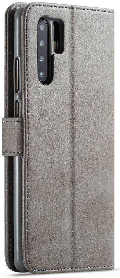 Huawei P30 Pro Book Case Portemonnee Hoesje met Magneetsluiting Grijs afbeelding 1