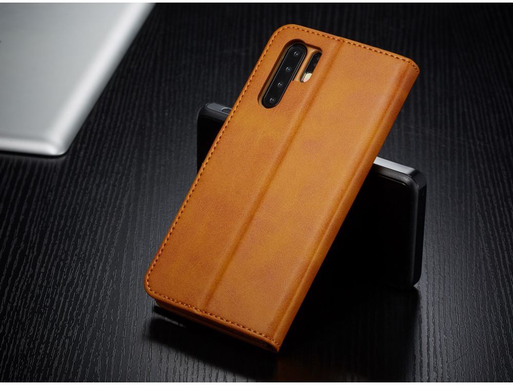 Huawei P30 Pro Book Case Portemonnee Hoesje met Magneetsluiting Bruin afbeelding 5