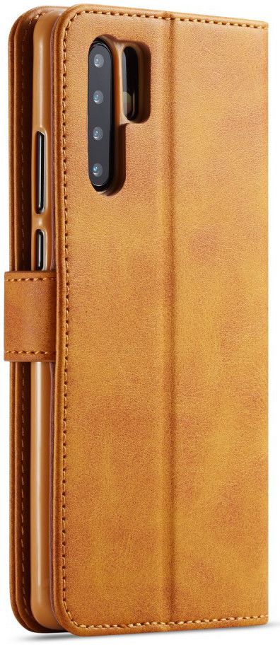 Huawei P30 Pro Book Case Portemonnee Hoesje met Magneetsluiting Bruin afbeelding 1