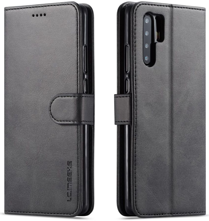 Huawei P30 Pro Book Case Portemonnee Hoesje met Magneetsluiting Zwart afbeelding 2