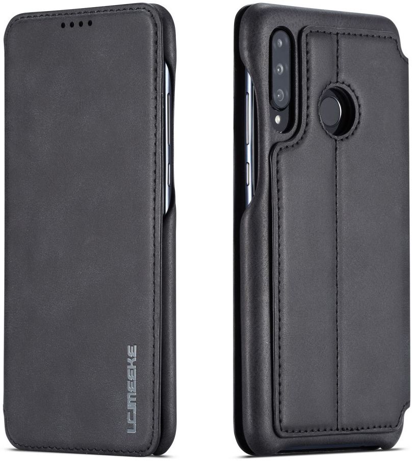 Huawei P30 Lite Portemonnee Bookcase Hoesje met Kaarthouder Zwart afbeelding 6