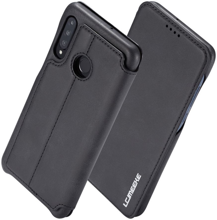 Huawei P30 Lite Portemonnee Bookcase Hoesje met Kaarthouder Zwart afbeelding 2