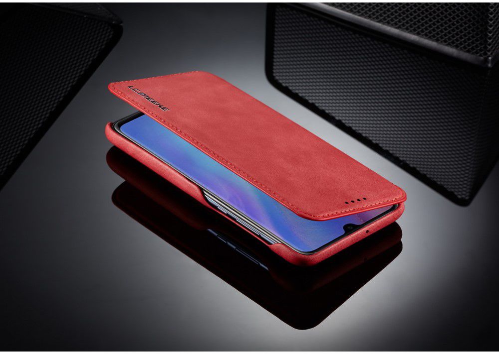 Huawei P30 Lite Portemonnee Bookcase Hoesje met Kaarthouder Rood afbeelding 14