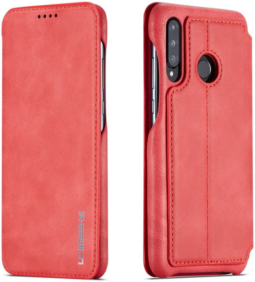 Huawei P30 Lite Portemonnee Bookcase Hoesje met Kaarthouder Rood afbeelding 5