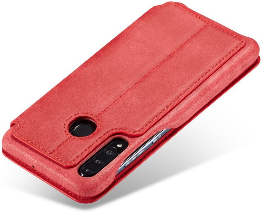 Huawei P30 Lite Portemonnee Bookcase Hoesje met Kaarthouder Rood afbeelding 10