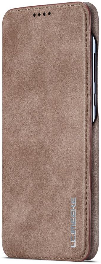 Huawei P30 Lite Portemonnee Bookcase Hoesje met Kaarthouder Coffee afbeelding 3