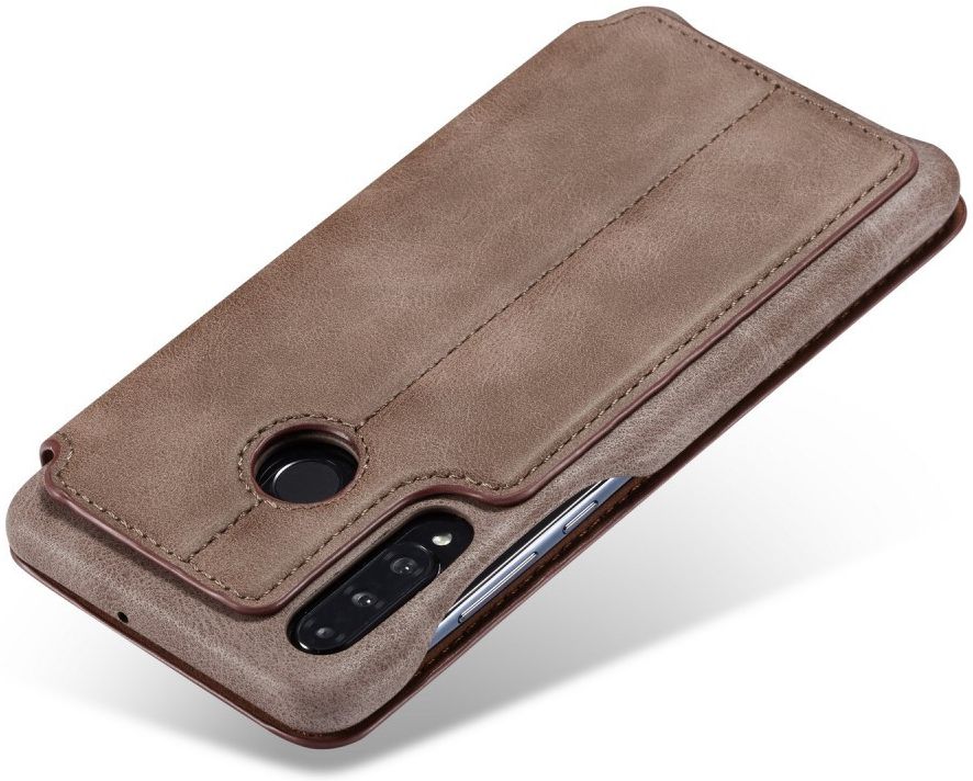Huawei P30 Lite Portemonnee Bookcase Hoesje met Kaarthouder Coffee afbeelding 11