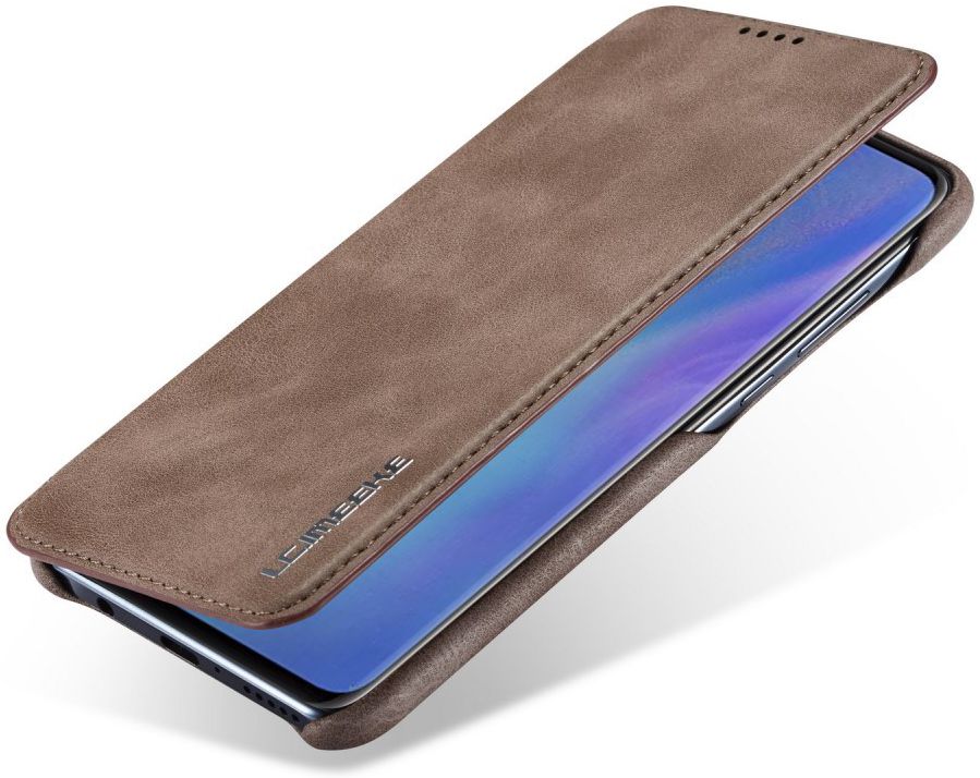 Huawei P30 Lite Portemonnee Bookcase Hoesje met Kaarthouder Coffee afbeelding 1