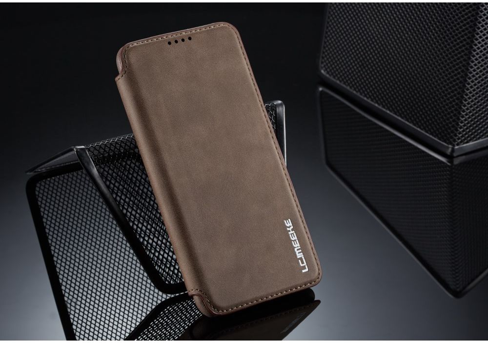 Huawei P30 Lite Portemonnee Bookcase Hoesje met Kaarthouder Coffee afbeelding 12