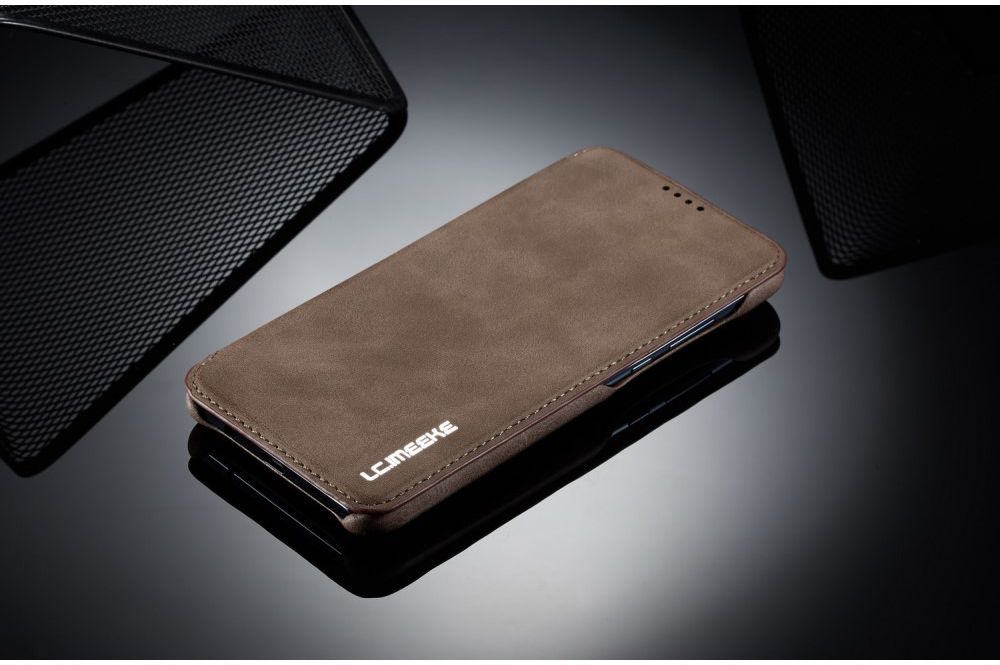 Huawei P30 Lite Portemonnee Bookcase Hoesje met Kaarthouder Coffee afbeelding 13
