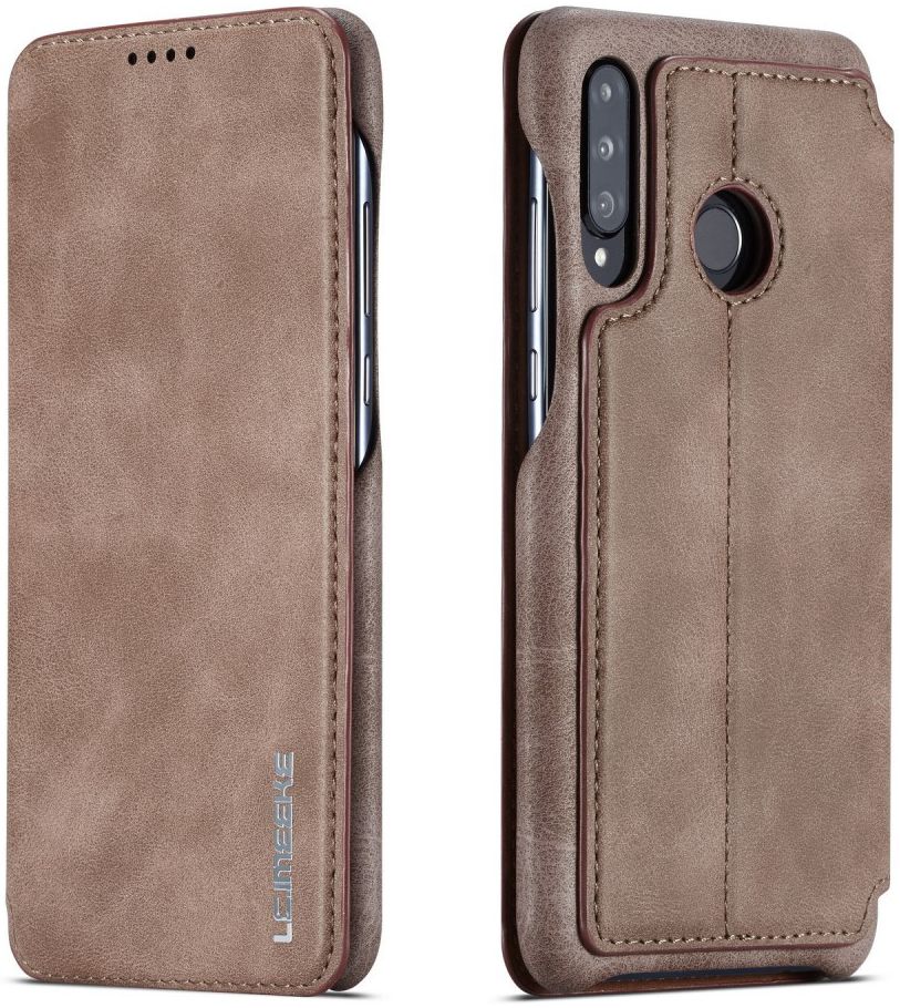 Huawei P30 Lite Portemonnee Bookcase Hoesje met Kaarthouder Coffee afbeelding 8