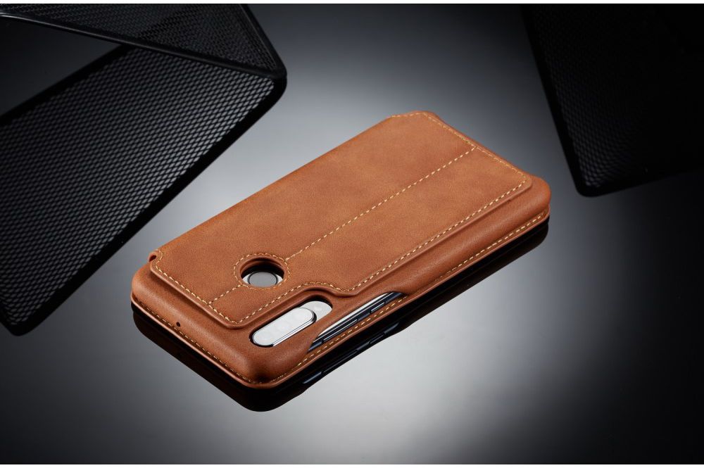 Huawei P30 Lite Portemonnee Bookcase Hoesje met Kaarthouder Bruin afbeelding 9