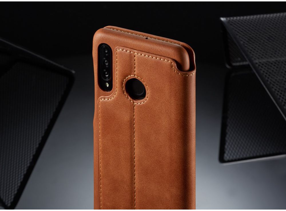 Huawei P30 Lite Portemonnee Bookcase Hoesje met Kaarthouder Bruin afbeelding 11