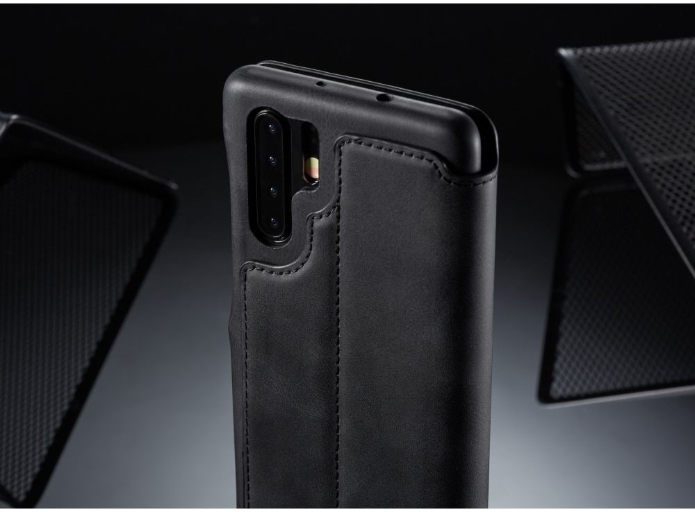 Huawei P30 Pro Retro Portemonnee Bookcase Hoesje Zwart afbeelding 14