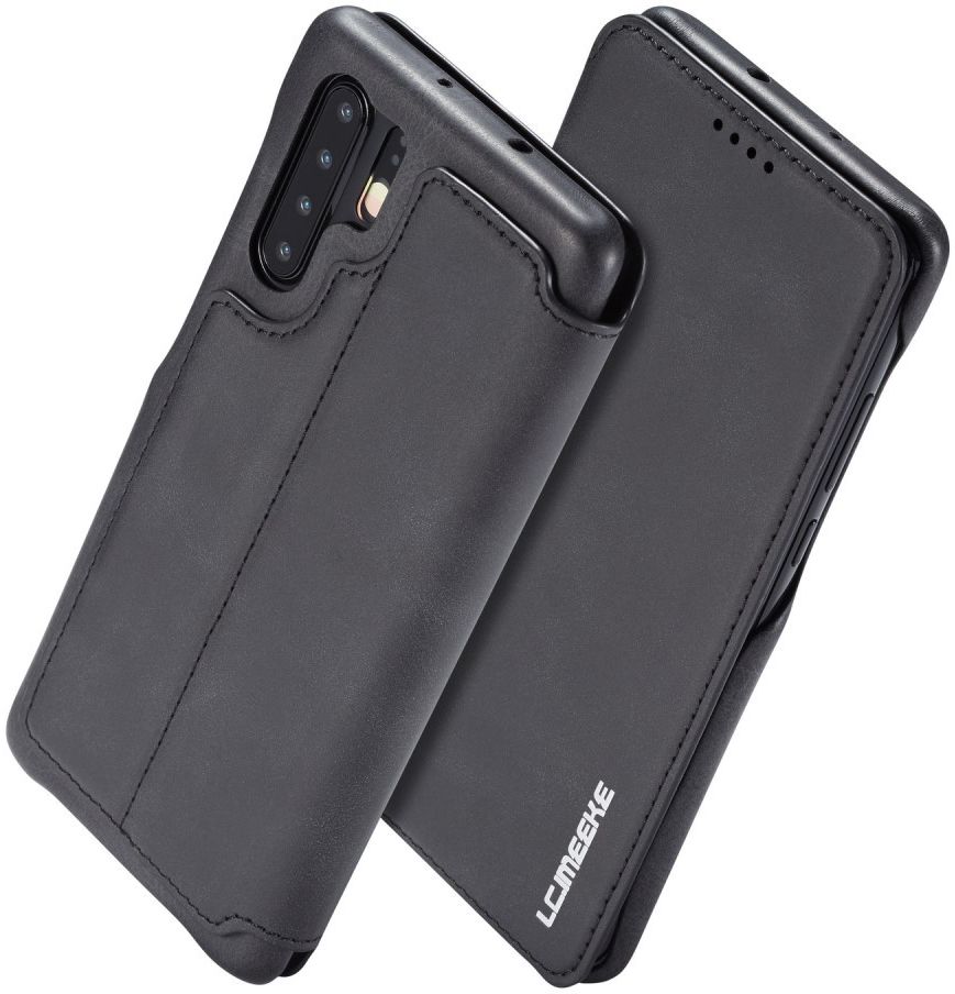 Huawei P30 Pro Retro Portemonnee Bookcase Hoesje Zwart afbeelding 3