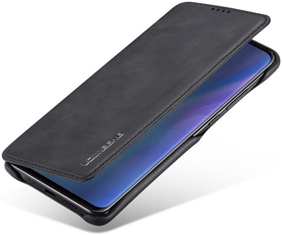 Huawei P30 Pro Retro Portemonnee Bookcase Hoesje Zwart afbeelding 1
