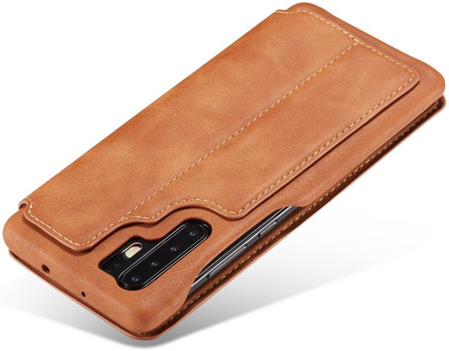 Huawei P30 Pro Retro Portemonnee Bookcase Hoesje Bruin afbeelding 4