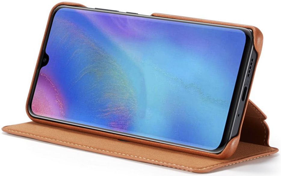 Huawei P30 Pro Retro Portemonnee Bookcase Hoesje Bruin afbeelding 3