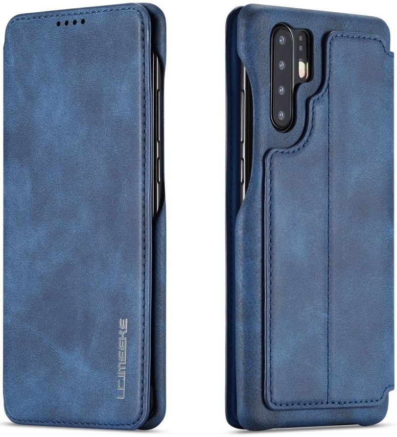 Huawei P30 Pro Retro Portemonnee Bookcase Hoesje Blauw afbeelding 2