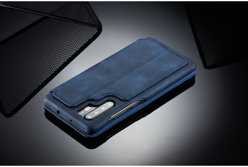 Huawei P30 Pro Retro Portemonnee Bookcase Hoesje Blauw afbeelding 9