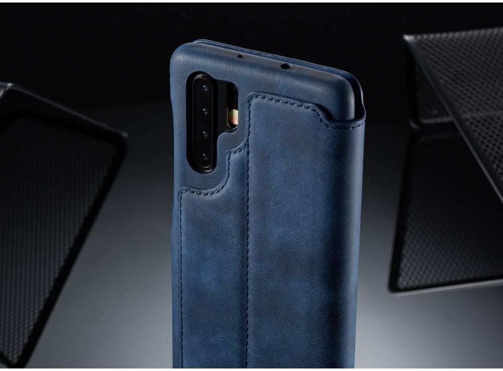 Huawei P30 Pro Retro Portemonnee Bookcase Hoesje Blauw afbeelding 11