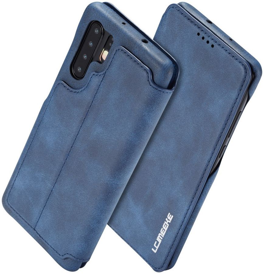 Huawei P30 Pro Retro Portemonnee Bookcase Hoesje Blauw afbeelding 3