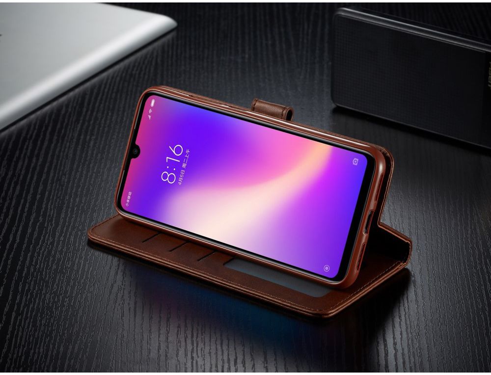 Xiaomi Redmi Note 7 Portemonnee Flip Hoesje met Magneet Sluiting Bruin afbeelding 10