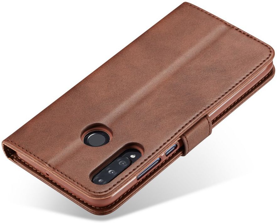 Huawei P30 Lite Portemonnee Bookcase Hoesje Magneet Sluiting Coffee afbeelding 14