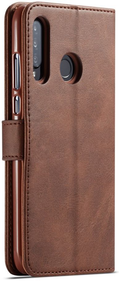 Huawei P30 Lite Portemonnee Bookcase Hoesje Magneet Sluiting Coffee afbeelding 1