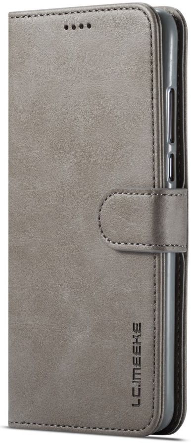 Huawei P30 Lite Portemonnee Bookcase Hoesje Magneet Sluiting Grijs afbeelding 1