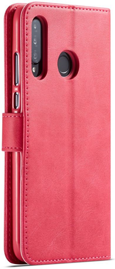 Huawei P30 Lite Portemonnee Bookcase Hoesje Magneet Sluiting Rood afbeelding 2