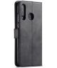 Huawei P30 Lite Portemonnee Bookcase Hoesje Magneet Sluiting Zwart