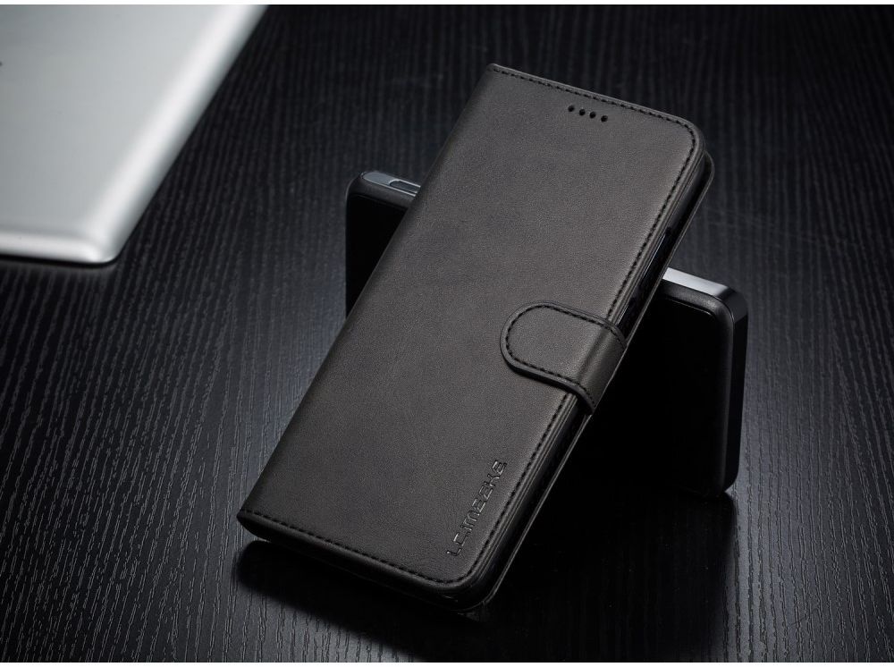 Huawei P30 Lite Portemonnee Bookcase Hoesje Magneet Sluiting Zwart afbeelding 5