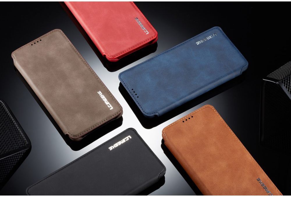 Huawei P30 Retro Style Kaarthouder Bookcase Hoesje Zwart afbeelding 15