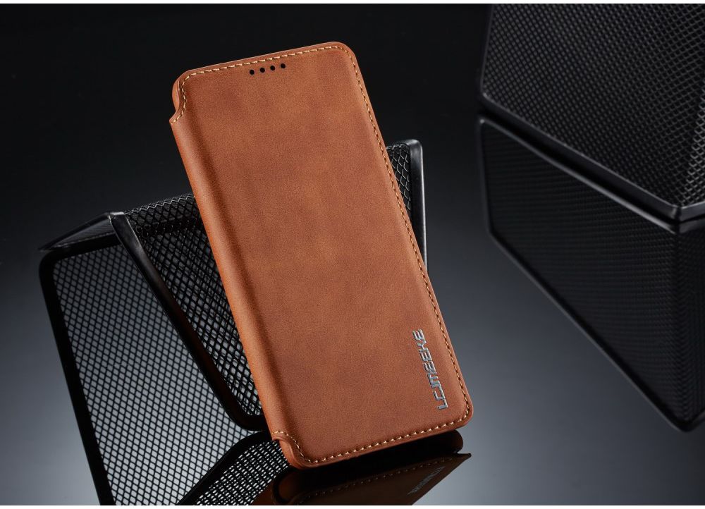 Huawei P30 Retro Style Kaarthouder Bookcase Hoesje Bruin afbeelding 13