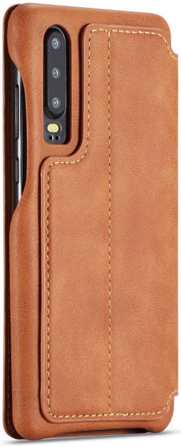 Huawei P30 Retro Style Kaarthouder Bookcase Hoesje Bruin afbeelding 8