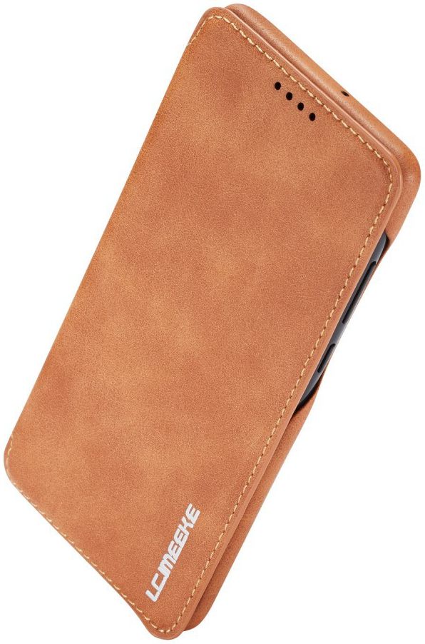 Huawei P30 Retro Style Kaarthouder Bookcase Hoesje Bruin afbeelding 9