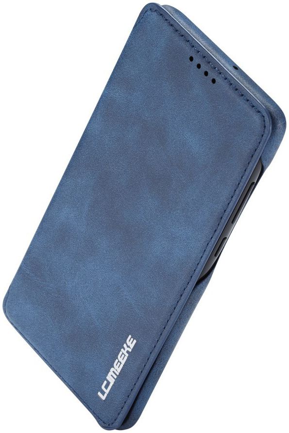 Huawei P30 Retro Style Kaarthouder Bookcase Hoesje Blauw afbeelding 8