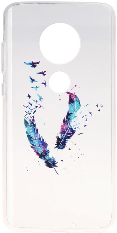 Motorola Moto G7 / G7 Plus TPU Hoesje met Print Feather & Birds afbeelding 1