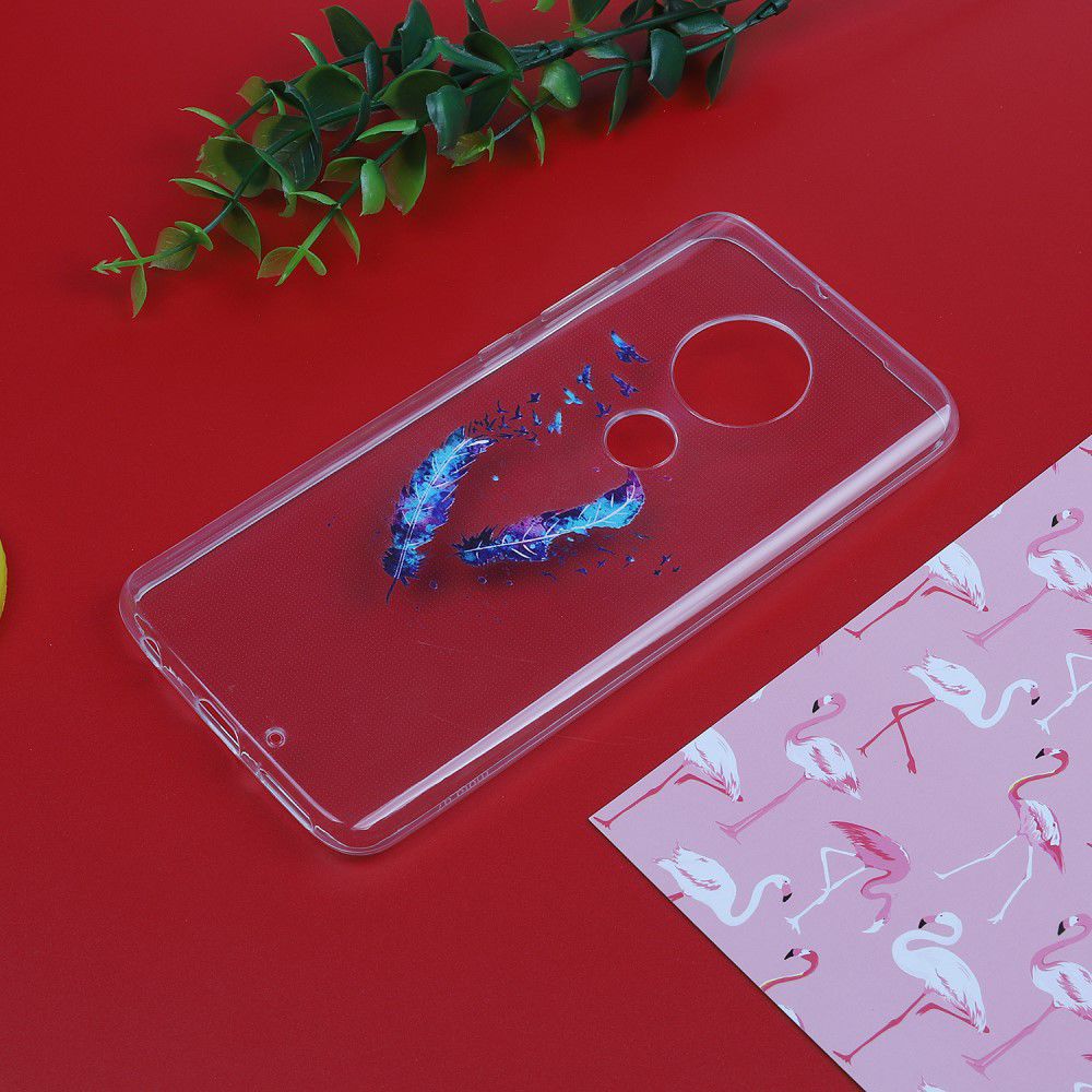 Motorola Moto G7 / G7 Plus TPU Hoesje met Print Feather & Birds afbeelding 3