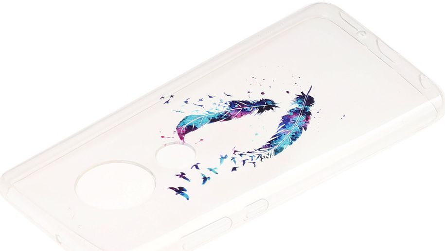 Motorola Moto G7 / G7 Plus TPU Hoesje met Print Feather & Birds afbeelding 4