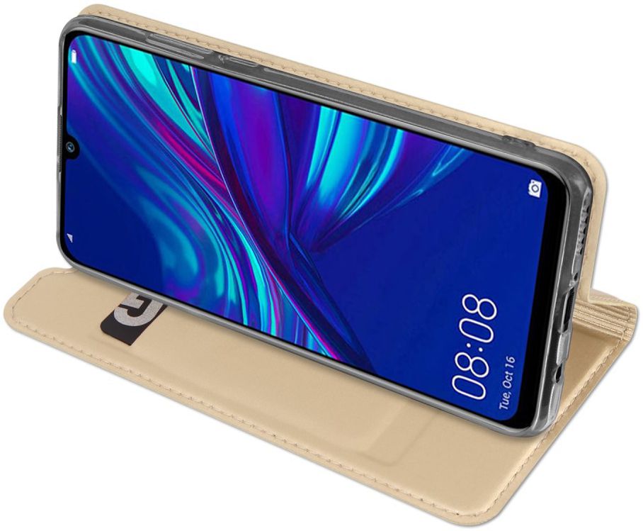 Dux Ducis Book Case Huawei P Smart Plus (2019) Hoesje Goud afbeelding 4
